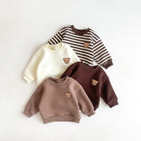 Load image into Gallery viewer, Baby Unisex Striped Animals Cartoon Embroidered Hoodies Swearshirts Wholesale 230107131
