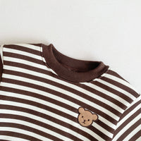 Load image into Gallery viewer, Baby Unisex Striped Animals Cartoon Embroidered Hoodies Swearshirts Wholesale 230107131
