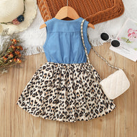 Load image into Gallery viewer, Baby Kid Girls Leopard print Dresses Wholesale 230107155

