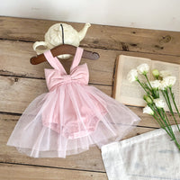 Load image into Gallery viewer, Baby Girls Bow Rompers Wholesale 230107174
