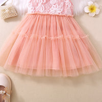 Load image into Gallery viewer, Kid Girls Color-blocking Lace Dresses Wholesale 230107192
