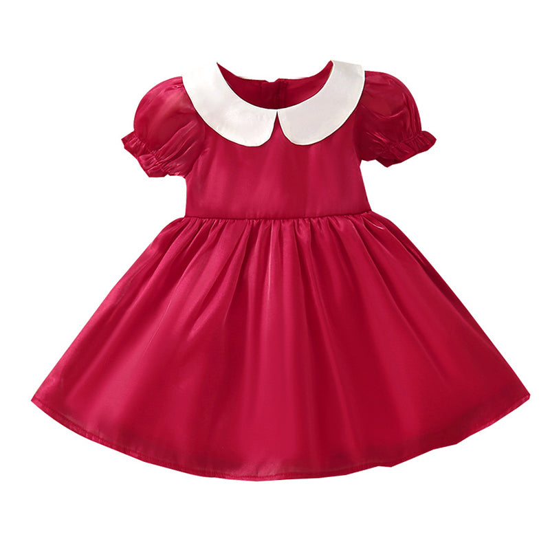Baby Kid Girls Color-blocking Dresses Wholesale 230107194