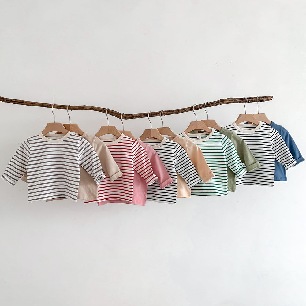 Baby Unisex Striped Tops Wholesale 230107206