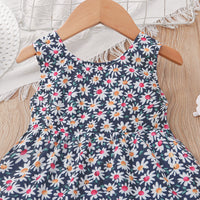 Load image into Gallery viewer, Baby Kid Girls Flower Bow Print Dresses Wholesale 230107207
