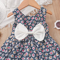Load image into Gallery viewer, Baby Kid Girls Flower Bow Print Dresses Wholesale 230107207
