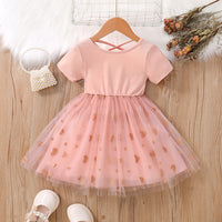 Load image into Gallery viewer, Baby Kid Girls Color-blocking Love heart Valentine&#39;s Day Dresses Wholesale 230107211

