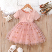 Load image into Gallery viewer, Baby Kid Girls Color-blocking Love heart Valentine&#39;s Day Dresses Wholesale 230107211
