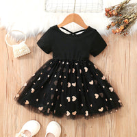 Load image into Gallery viewer, Baby Kid Girls Color-blocking Love heart Valentine&#39;s Day Dresses Wholesale 230107211
