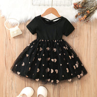 Load image into Gallery viewer, Baby Kid Girls Color-blocking Love heart Valentine&#39;s Day Dresses Wholesale 230107211
