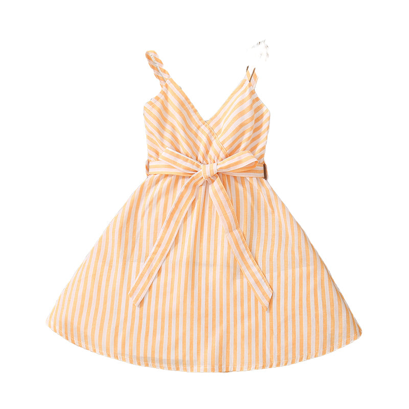 Baby Kid Girls Striped Dresses Wholesale 230107214