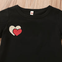 Load image into Gallery viewer, 2 Pieces Set Baby Kid Girls Love heart T-Shirts And Solid Color Skirts Wholesale 230107218
