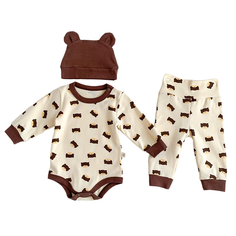 2 Pieces Set Baby Unisex Cartoon Print Rompers And Pants Wholesale 230107226