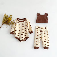 Load image into Gallery viewer, 2 Pieces Set Baby Unisex Cartoon Print Rompers And Pants Wholesale 230107226
