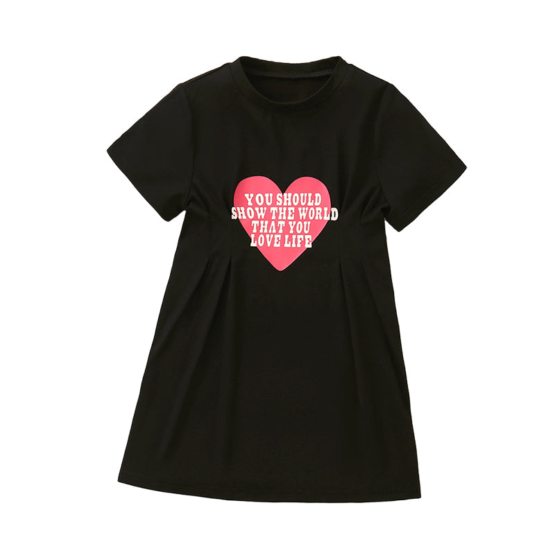 Baby Kid Girls Letters Love heart Dresses Wholesale 230107227