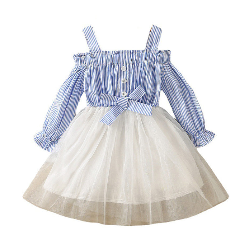 Baby Kid Girls Striped Dresses Wholesale 230107229