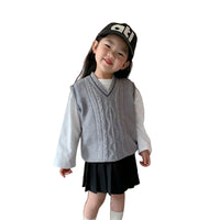 Load image into Gallery viewer, Baby Kid Girls Striped Crochet Vests Waistcoats Wholesale 230107297
