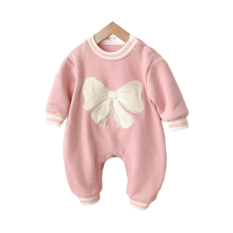 Baby Girls Bow Jumpsuits Wholesale 230107307