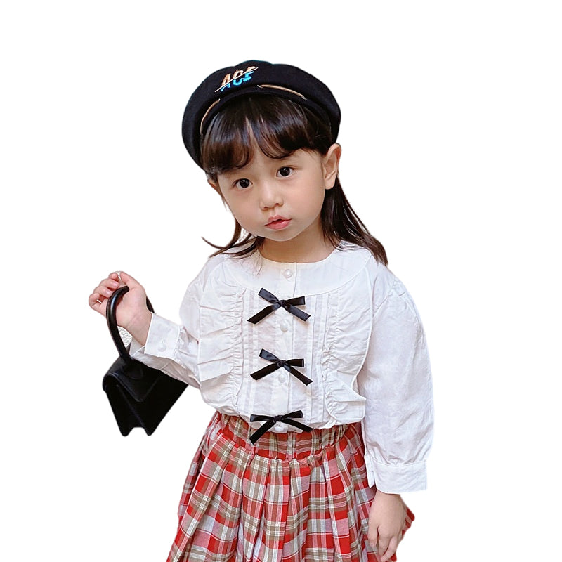 Baby Kid Girls Bow Tops Wholesale 23010732