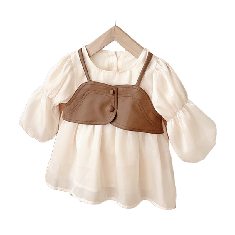 Baby Girls Color-blocking Jumpsuits Dresses Wholesale 230107352
