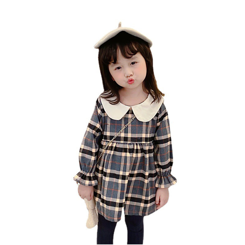 Baby Kid Girls Checked Dresses Wholesale 23010739