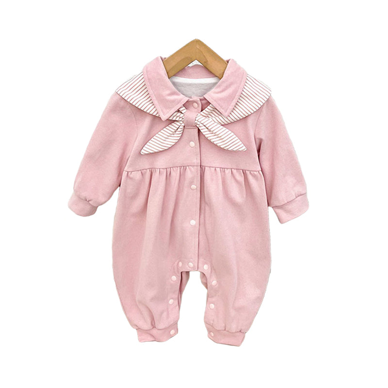 Baby Girls Striped Jumpsuits Wholesale 23010767