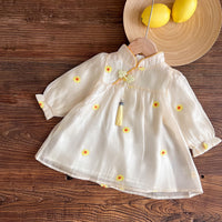 Load image into Gallery viewer, Baby Kid Girls Flower Embroidered Dresses Wholesale 23010776
