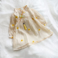 Load image into Gallery viewer, Baby Kid Girls Flower Embroidered Dresses Wholesale 23010776
