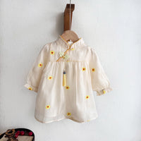 Load image into Gallery viewer, Baby Kid Girls Flower Embroidered Dresses Wholesale 23010776
