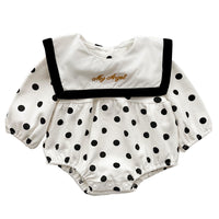 Load image into Gallery viewer, Baby Girls Polka dots Embroidered Rompers Wholesale 23010779
