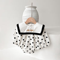 Load image into Gallery viewer, Baby Girls Polka dots Embroidered Rompers Wholesale 23010779
