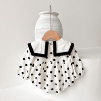 Load image into Gallery viewer, Baby Girls Polka dots Embroidered Rompers Wholesale 23010779
