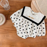 Load image into Gallery viewer, Baby Girls Polka dots Embroidered Rompers Wholesale 23010779
