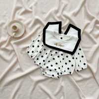 Load image into Gallery viewer, Baby Girls Polka dots Embroidered Rompers Wholesale 23010779

