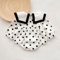 Load image into Gallery viewer, Baby Girls Polka dots Embroidered Rompers Wholesale 23010779
