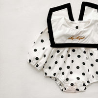 Load image into Gallery viewer, Baby Girls Polka dots Embroidered Rompers Wholesale 23010779
