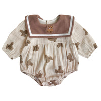 Load image into Gallery viewer, Baby Girls Cartoon Print Rompers Wholesale 23010780
