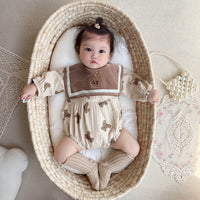 Load image into Gallery viewer, Baby Girls Cartoon Print Rompers Wholesale 23010780
