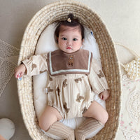 Load image into Gallery viewer, Baby Girls Cartoon Print Rompers Wholesale 23010780
