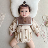 Load image into Gallery viewer, Baby Girls Cartoon Print Rompers Wholesale 23010780
