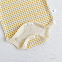 Load image into Gallery viewer, Baby Girls Checked Rompers Wholesale 23010784
