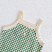 Load image into Gallery viewer, Baby Girls Checked Rompers Wholesale 23010784
