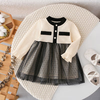 Load image into Gallery viewer, Baby Girls Color-blocking Dresses Wholesale 23010785
