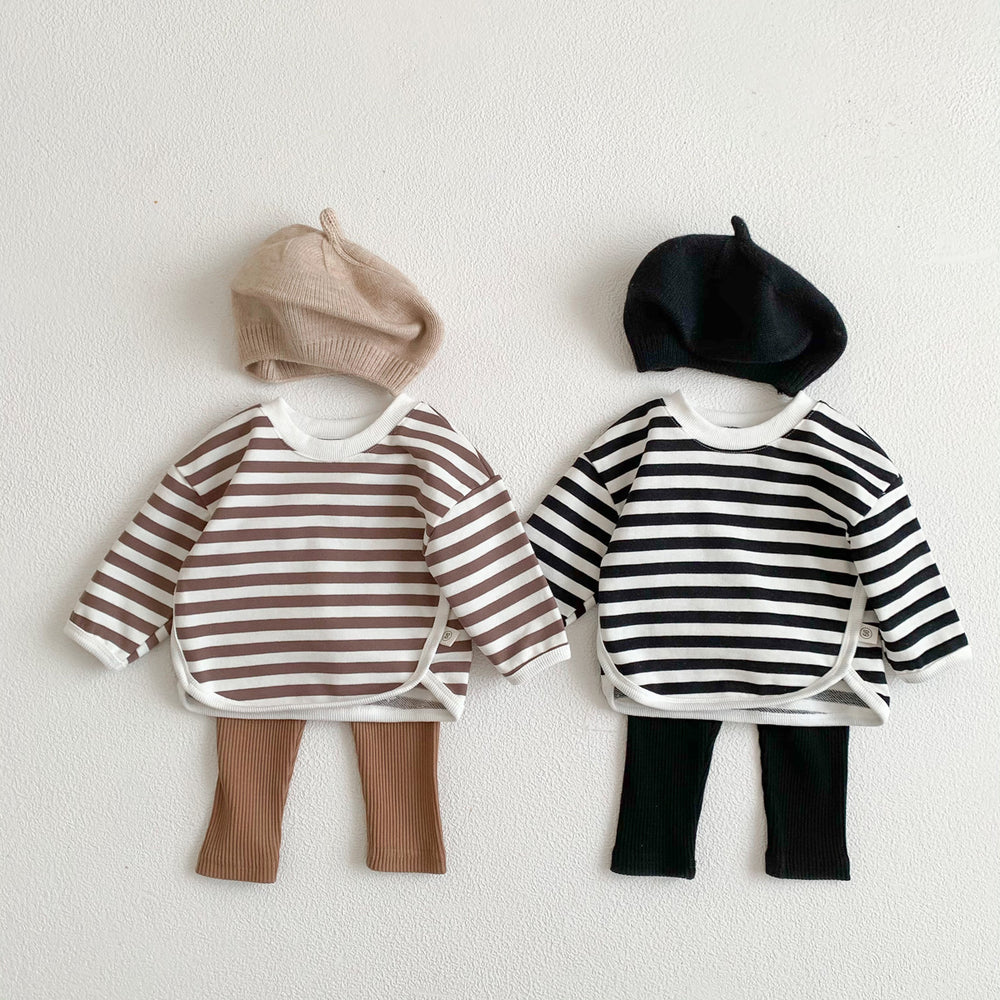 Baby Unisex Striped Tops Wholesale 23010794