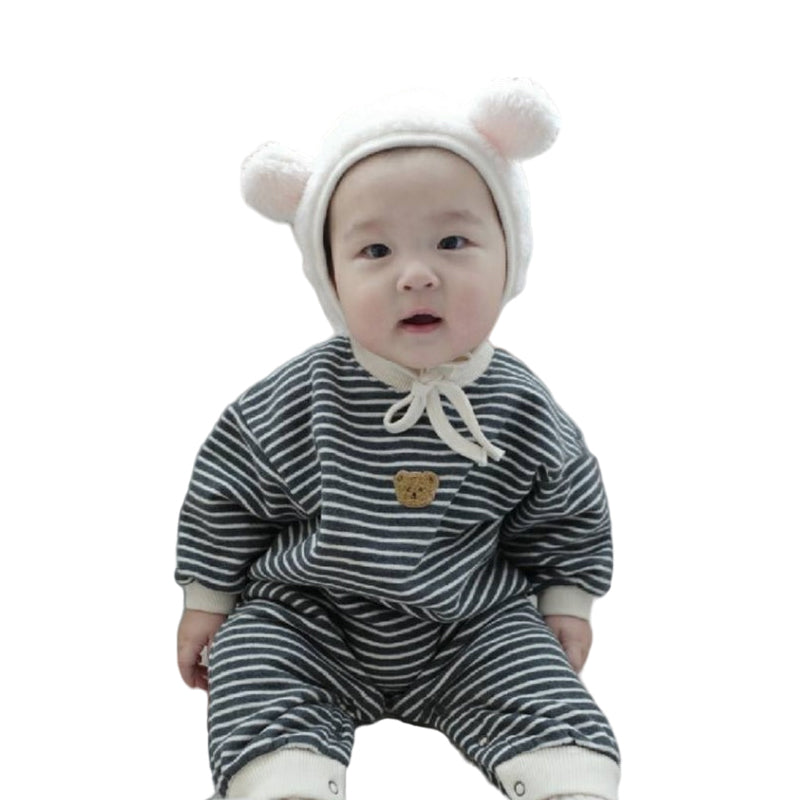 Baby Unisex Striped Cartoon Jumpsuits Wholesale 23010795