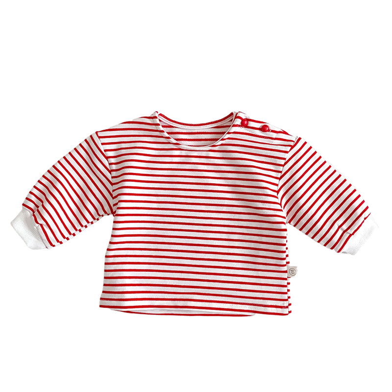 Baby Unisex Striped Tops Wholesale 23010797