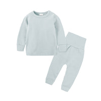 Load image into Gallery viewer, 2 Pieces Set Baby Kid Unisex Solid Color Tops And Pants Wholesale 23011002
