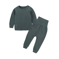 Load image into Gallery viewer, 2 Pieces Set Baby Kid Unisex Solid Color Tops And Pants Wholesale 23011002
