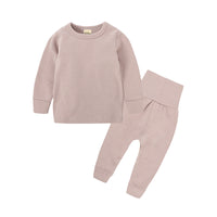 Load image into Gallery viewer, 2 Pieces Set Baby Kid Unisex Solid Color Tops And Pants Wholesale 23011002
