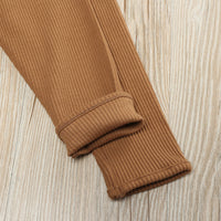 Load image into Gallery viewer, 2 Pieces Set Baby Kid Unisex Solid Color Striped Tops And Pants Wholesale 23011010
