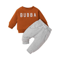 Load image into Gallery viewer, 2 Pieces Set Baby Kid Boys Letters Hoodies Swearshirts And Solid Color Pants Wholesale 230110118
